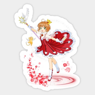 Card Captor Sakura - Sakura Red Heart outfit Sticker